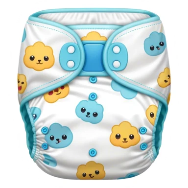 Nursery print disposable diaper sticker