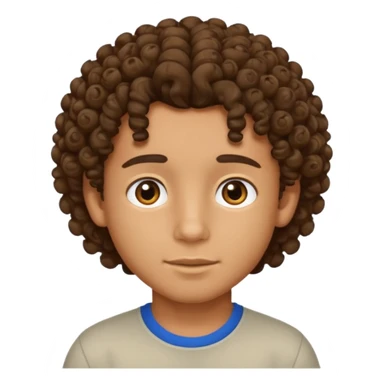 Hispanic boy with curly hair sticker