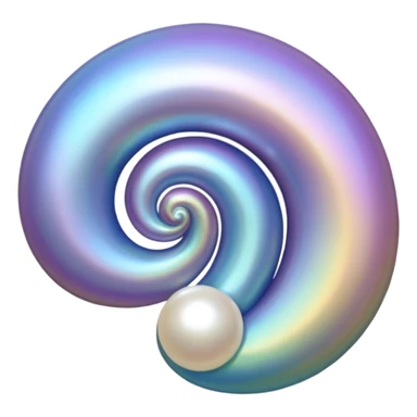 Shell with pearl sticker