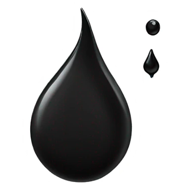 black oil drop emoji sticker