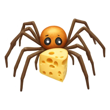 A spider made out of cheese sticker