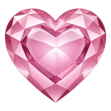 light pink crystal heart with geometric sticker