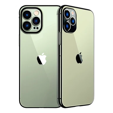 iPhone 15 Pro in natural titanium color with action button and triple camera sticker