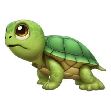 Tortue sur un chat sticker