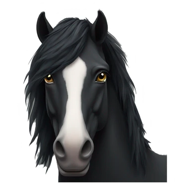 face of black horse with a small star on it's forehead sticker