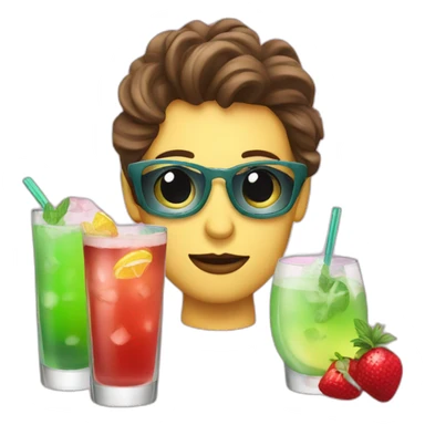 drinking cocktails at home sticker