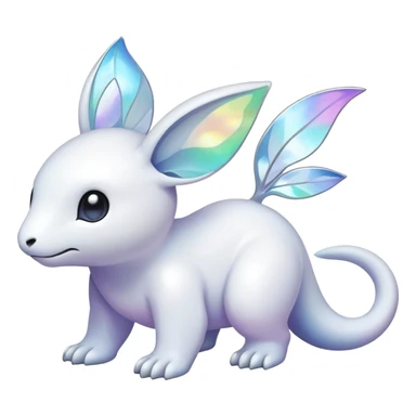  Iridescent white pale fakemon-creature  sticker