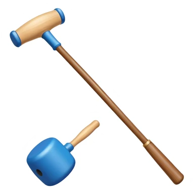 create a blue croquet mallet sticker