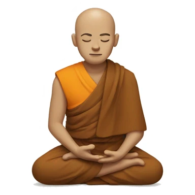 Meditating monk sticker