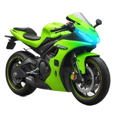 Supersport bike in neon colors sticker