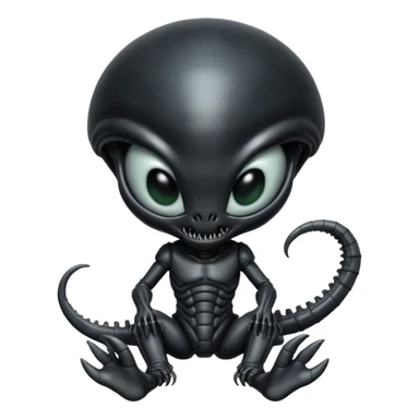 baby xenomorph from movie alien sticker