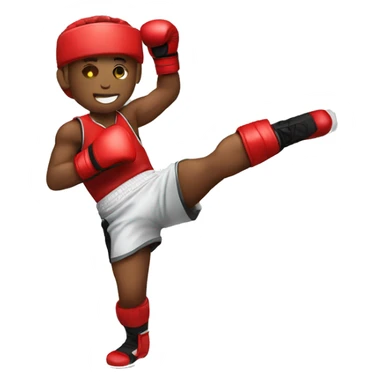 High kick boxing sticker