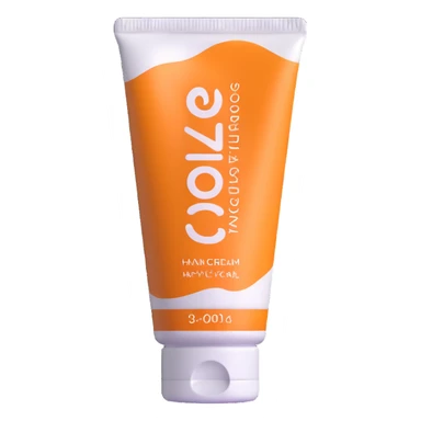 empty, crumpled hand cream tube, pastel and vibrant colors, very squished and wrinkled, cap on, looks like a beauty product sticker