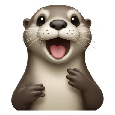 otter blowing a kiss  sticker