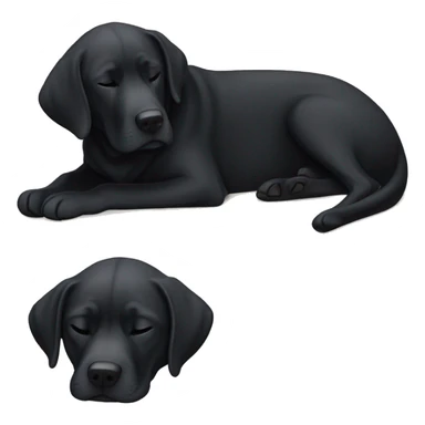 Un labrador noir qui dort sticker