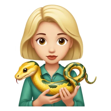 Girl snake sweet sticker