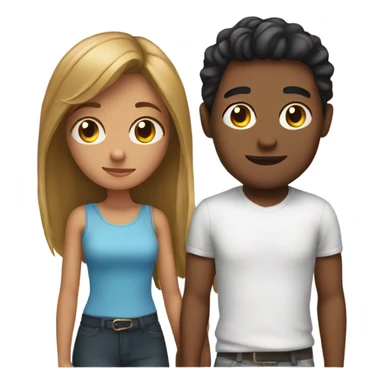 Girl with her boyfriend  sticker