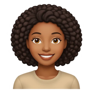 black women smile sticker