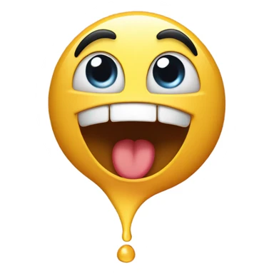 Surprised emoji with a happy cry sticker