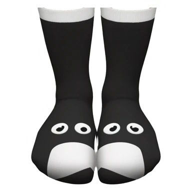 Plain Black over knee socks sticker