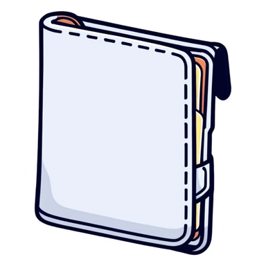 cute white wallet sticker