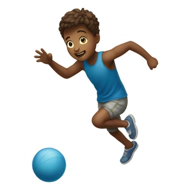 a child plays outside 
 sticker