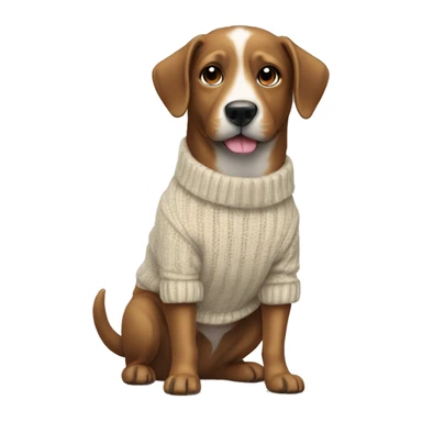 dog wearing a sweater sticker