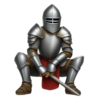 knight kneeling sticker