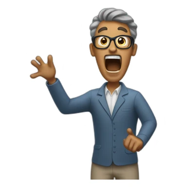 yelling music teacher sticker