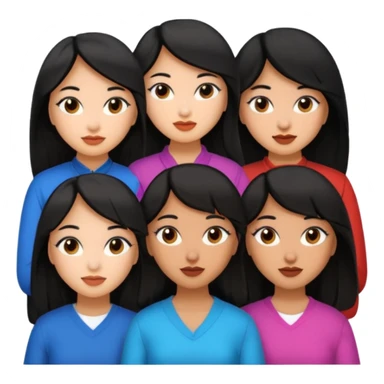 Katseye music group 6 members all girl 2 brown girl 1 korean 1 latina 1 girl with black hair sticker