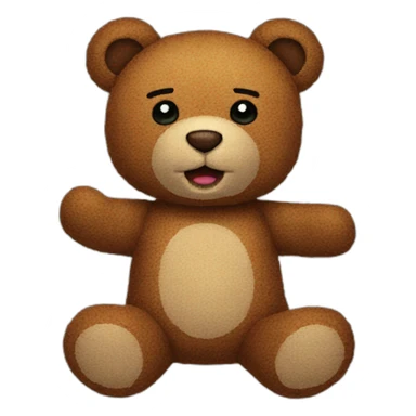 Battern stitched teddy bear sticker