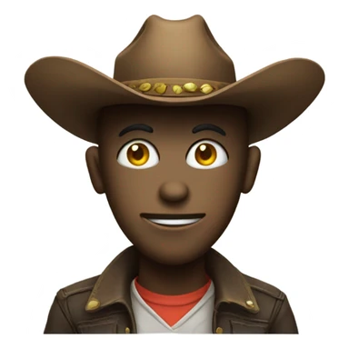 Alien with a cowboy hat  sticker