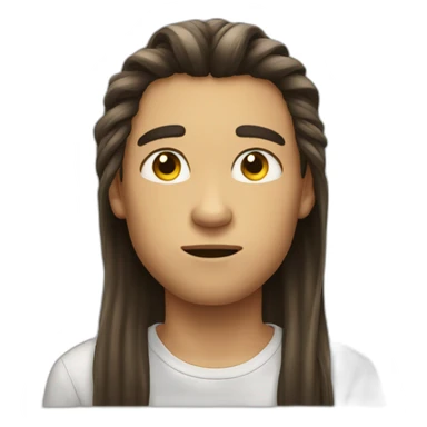 Long hair boy attitude  sticker