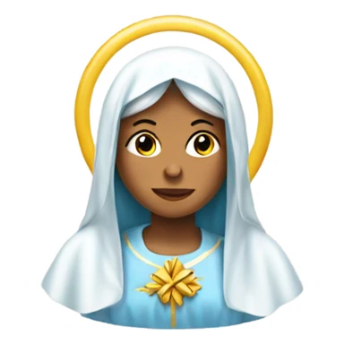Virgin Mary with bows sticker