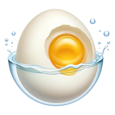 boiling egg in water sticker
