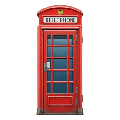 red phone booth sticker