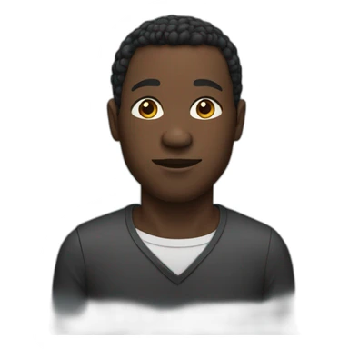 black man with hand on chest sticker