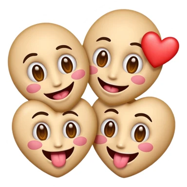 Emoji with heart-shaped eyes, but inside the hearts are dollar signs, and the emoji is sticking out its tongue. sticker
