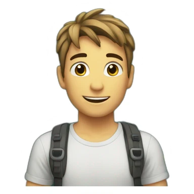 Beautiful waterfall with a boy in it sticker