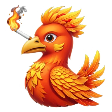 fire bird with a sigaret sticker
