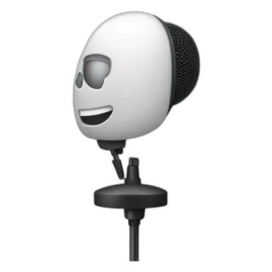 speakers with a microphone sticker