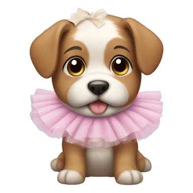 Puppy wearing tutu sticker