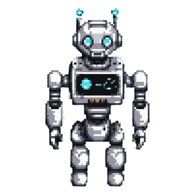 dystopian robot sticker