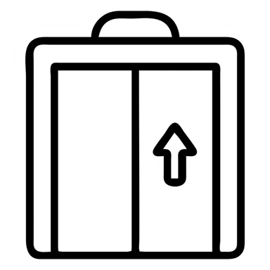minimal style elevator doors opening icon sticker
