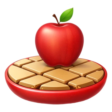 Create an emoji of an energy bar that you can eat. It should look like an apple emoji. sticker