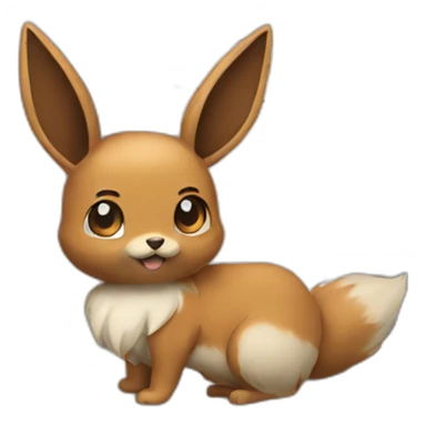 toilet with eevee head sticker