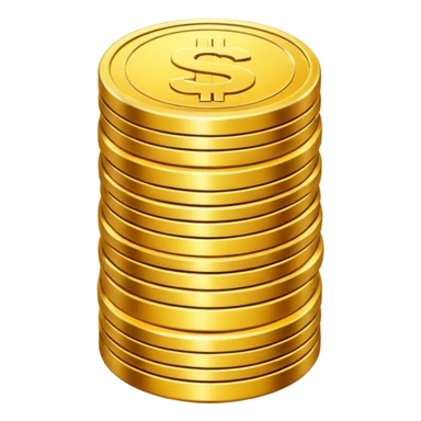 Gold coin stack sticker