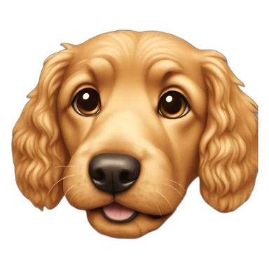 apricot doodle dog sticker