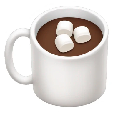 Mug of hot chocolate with marshmallows  sticker