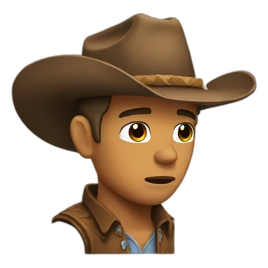 crying cowboy sticker